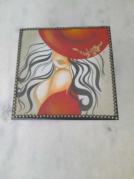 Caixa em mdf para Joia/biju Decorada com Dama - Imagem 3