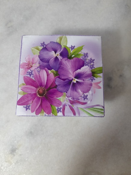 Caixa em mdf para Joia/biju Pequena Motivo Floral - Imagem 3
