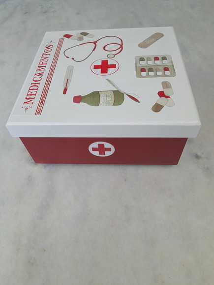 Caixa em mdf para Remédio Branca e Vinho - Imagem 2