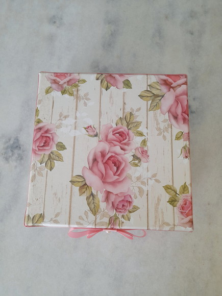 Caixa para Joia/bijuteria Decorada c/ Rosas e Duas Divisória - Imagem 3