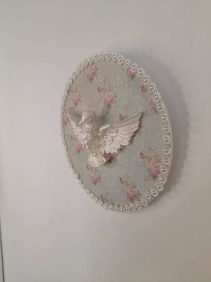 Divino em Placa de mdf Redondo com Fundo Floral - Imagem 5