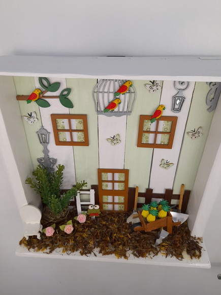 Placa Bem Vindo de Madeira Branco e Verde Decorado - Imagem 3