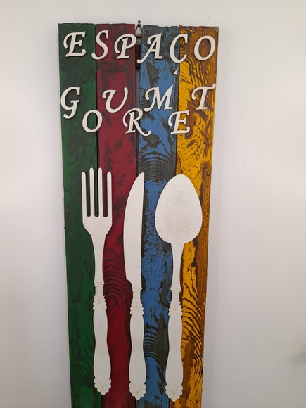 Placa Decorativa Espaço Gourmet Colorida - Imagem 3