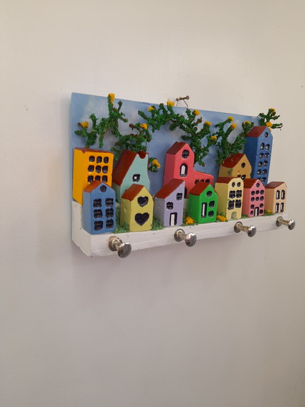 Porta Chave Decorado com Mini Prédios - Imagem 4