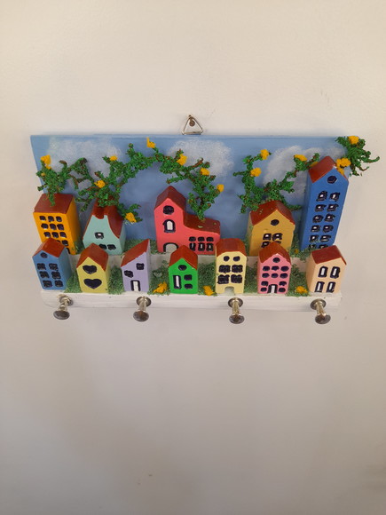Porta Chave Decorado com Mini Prédios - Imagem 3