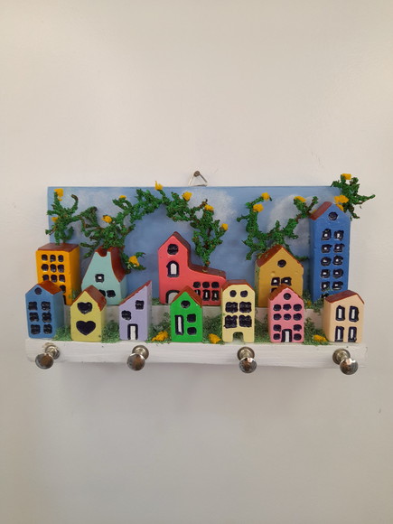 Porta Chave Decorado com Mini Prédios - Imagem 2