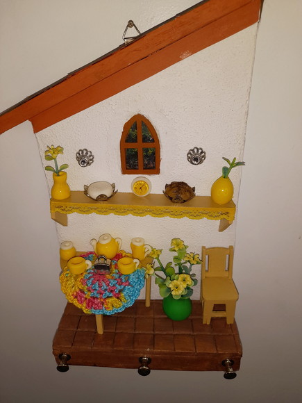 Porta Chave em mdf Decorado com Miniaturas de Cozinha - Imagem 4
