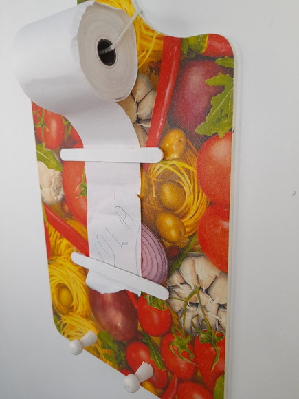 Porta chave em mdf formato de tábua colorida com bloco de lembrete - Imagem 4