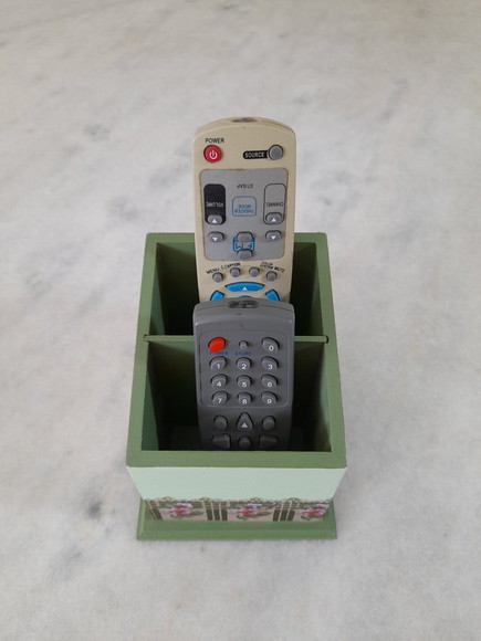 Porta controle em mdf 2 divisórias Verde - Imagem 5