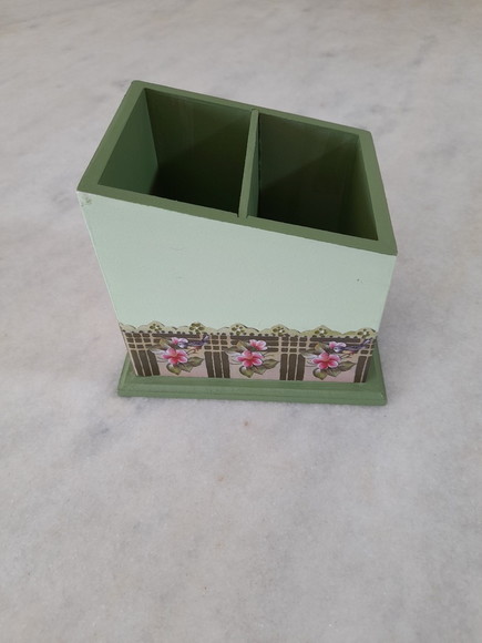 Porta controle em mdf 2 divisórias Verde - Imagem 2