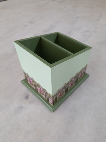 Porta controle em mdf 2 divisórias Verde - Imagem 3