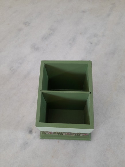 Porta controle em mdf 2 divisórias Verde - Imagem 4
