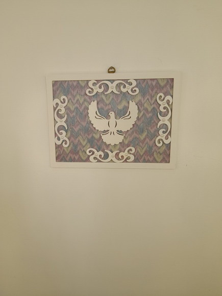Quadro de mdf Branco com Divino Decorado - Imagem 2