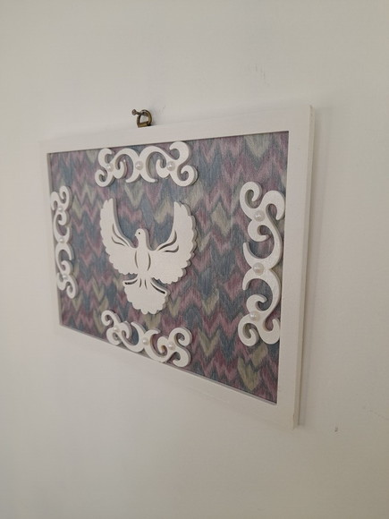 Quadro de mdf Branco com Divino Decorado - Imagem 5