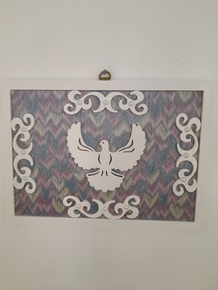 Quadro de mdf Branco com Divino Decorado - Imagem 3