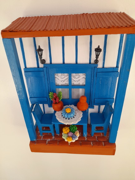 Quadro Decorado em mdf Decorada com Miniaturas - Imagem 3