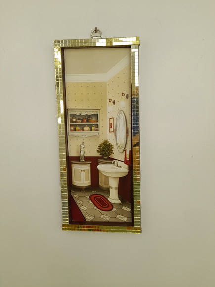 Quadro Decorativo em mdf para Banheiro Marrom - Imagem 5