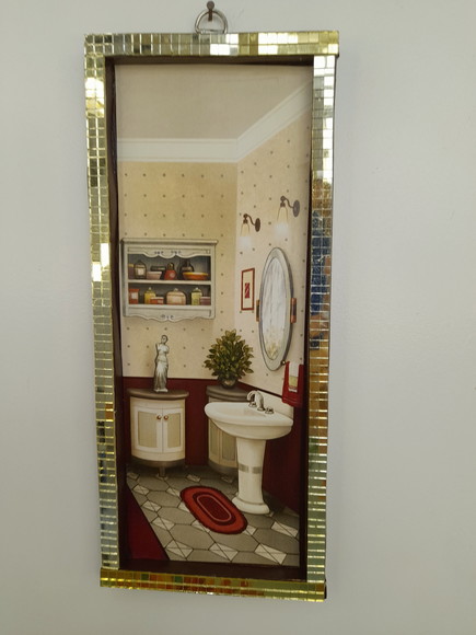 Quadro Decorativo em mdf para Banheiro Marrom - Imagem 3
