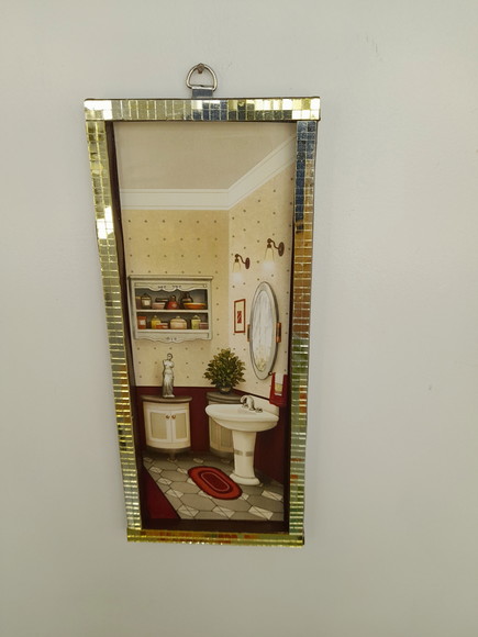Quadro Decorativo em mdf para Banheiro Marrom - Imagem 2