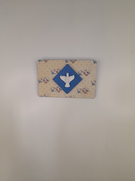 Quadro em mdf Azul Decorado com Divino - Imagem 2