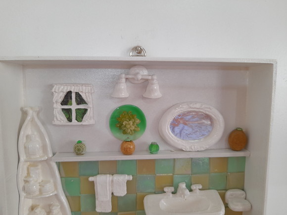 Quadro em mdf Branco para Decoração de Lavabo - Imagem 4
