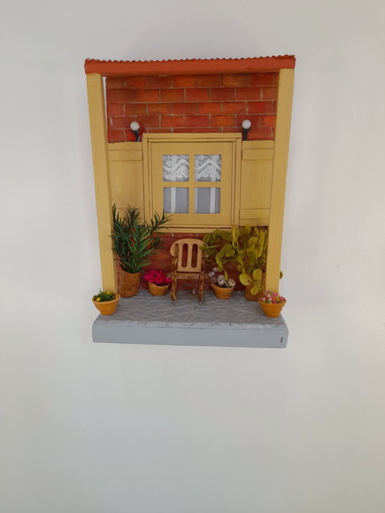 Quadro Mini Mundo Simulando Varanda
