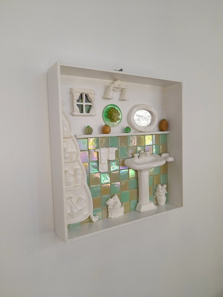 Quadro para Lavabo em mdf com Pastilha Decorado - Imagem 4