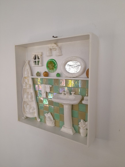 Quadro para Lavabo em mdf com Pastilha Decorado - Imagem 5