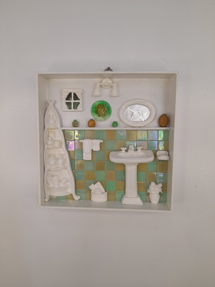 Quadro para Lavabo em mdf com Pastilha Decorado - Imagem 2