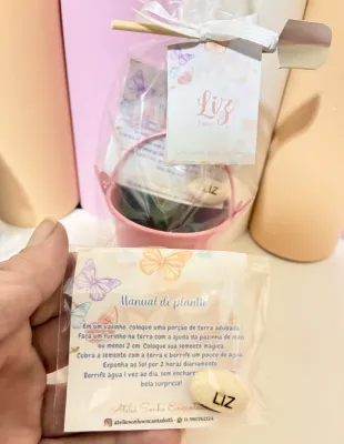 Lembrancinha Kit Plantação Semente com nome