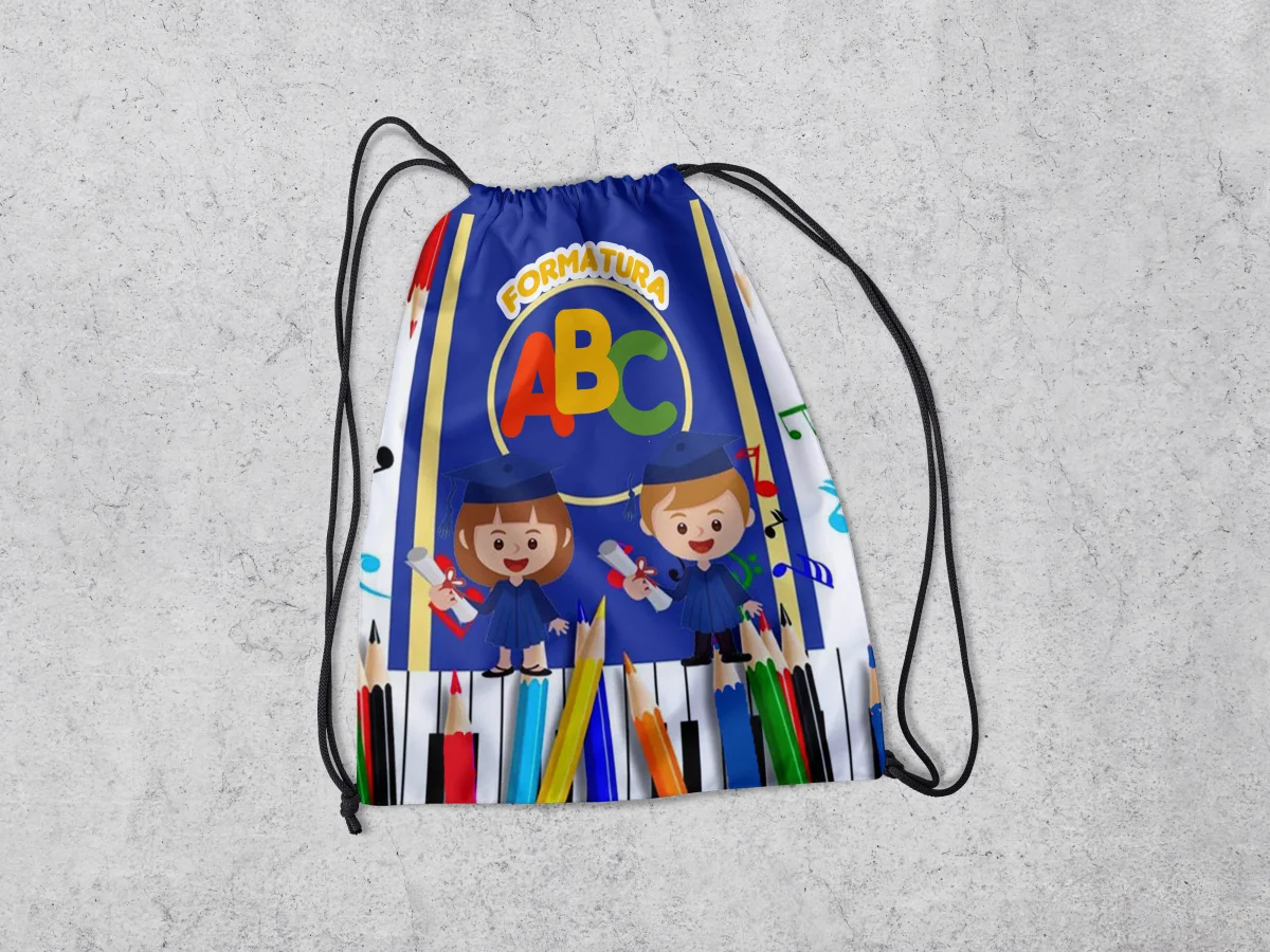 Mochilinha Personalizada para lembrancinhas Formatura ABC - Imagem 2