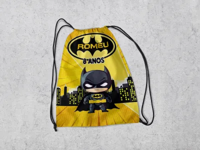 Mochilinha Personalizada para lembrancinhas Batman