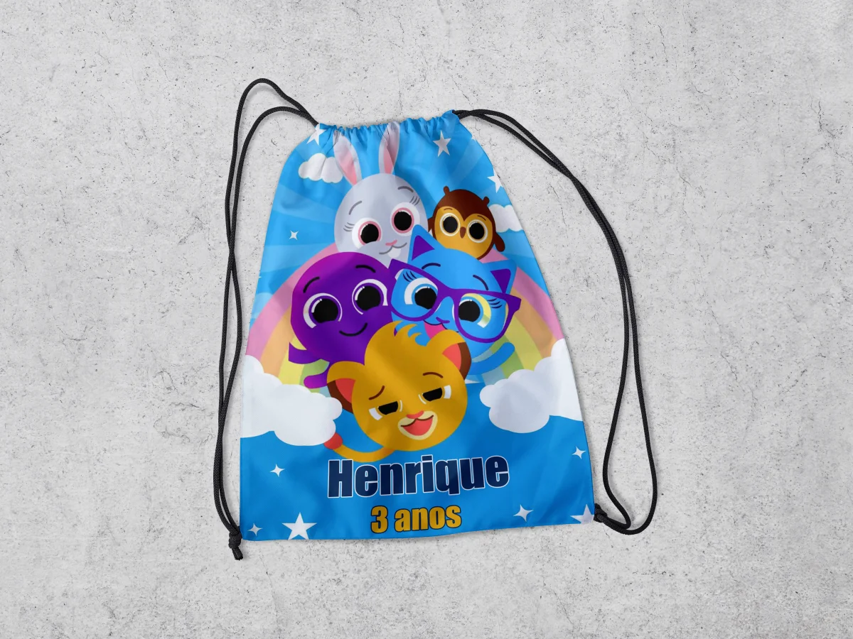 Mochilinha Personalizada para lembrancinhas Bolofofos - Imagem 3