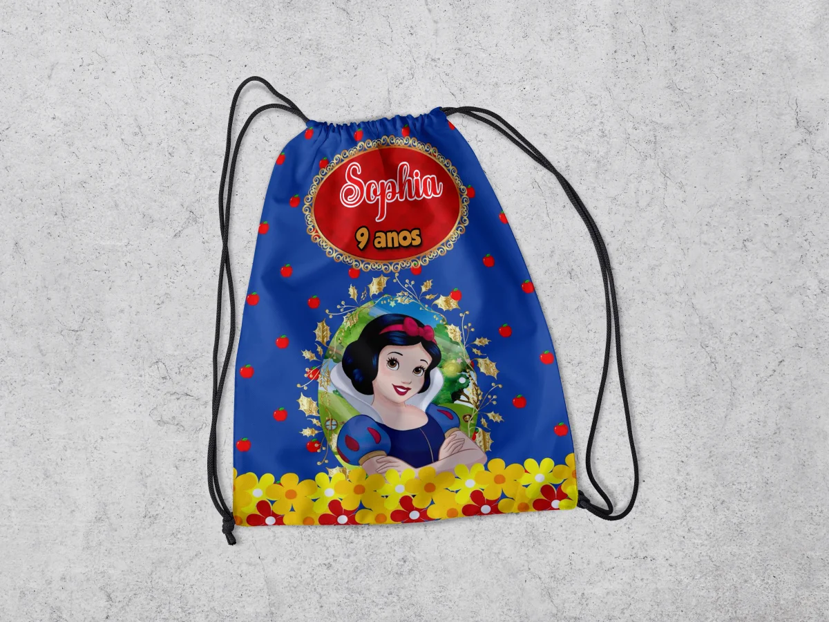 Mochilinha Personalizada para lembrancinhas Branca de Neve - Imagem 2