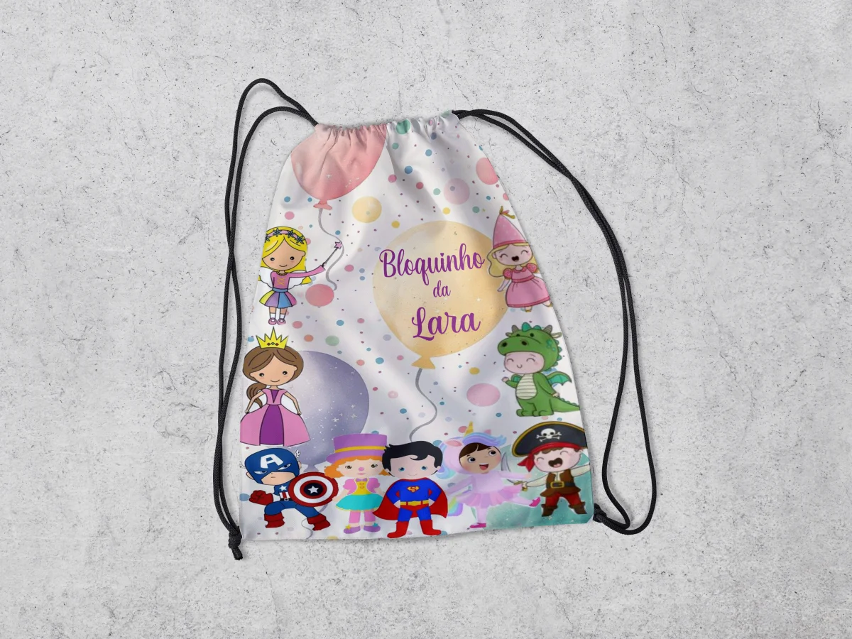 Mochilinha Personalizada para lembrancinhas Bloquinho de Carnaval - Imagem 2