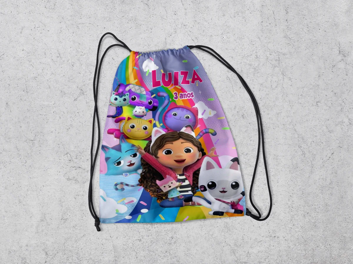 Mochilinha Personalizada para lembrancinhas da Casa Magica da Gabby - Imagem 2