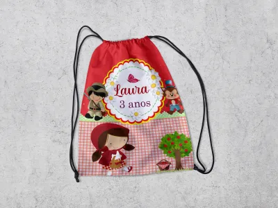 Mochilinha Personalizada para lembrancinhas Chapeuzinho Vermelho