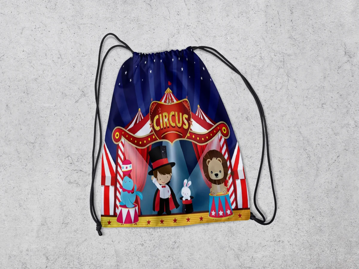 Mochilinha Personalizada para lembrancinhas do Circo Magico - Imagem 3
