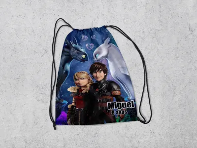 Mochilinha Personalizada para lembrancinhas  Como Treinar o seu Dragão