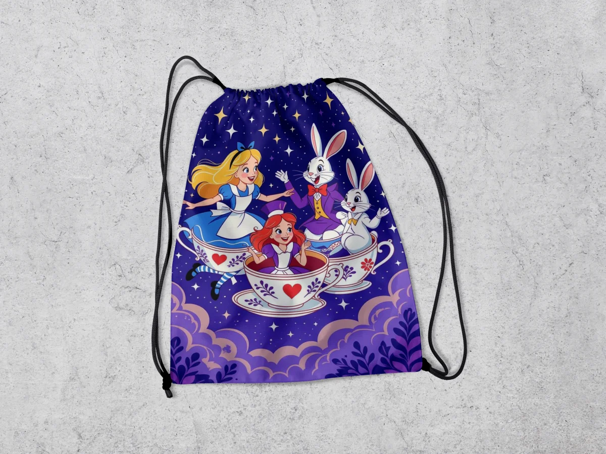 Mochilinha Personalizada para lembrancinhas Alice No Pais das Maravilhas - Imagem 5