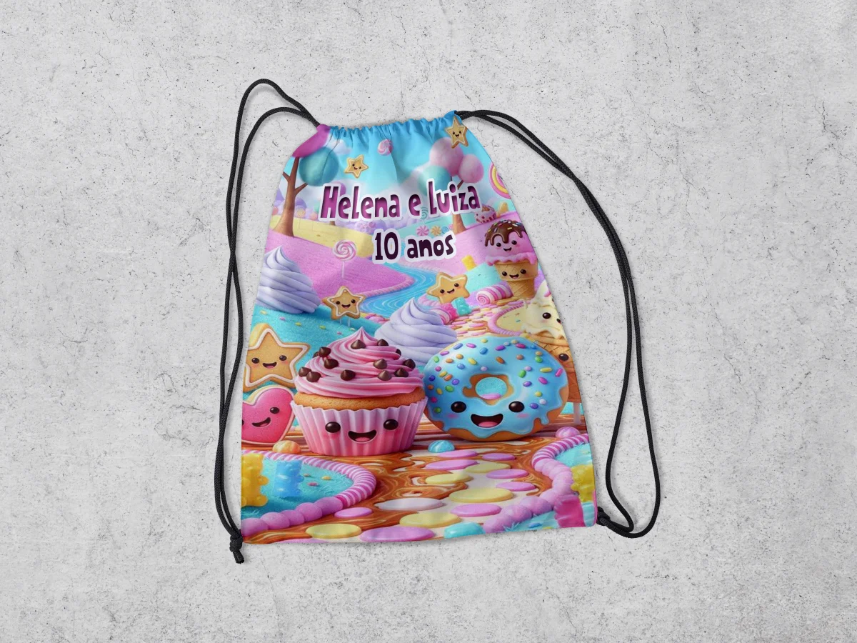 Mochilinha Personalizada para lembrancinhas Confeitaria - Imagem 1