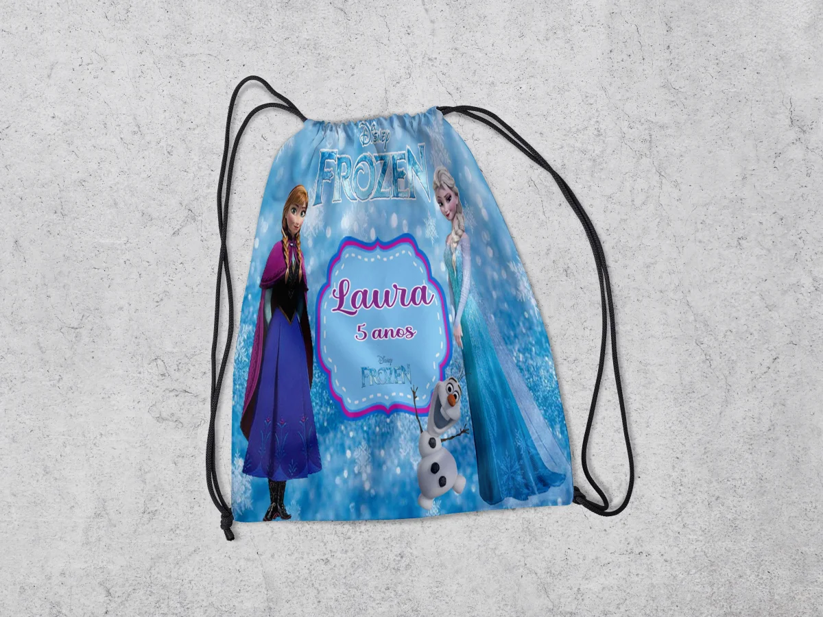 Mochilinha Personalizada para lembrancinhas da Frozen - Imagem 4