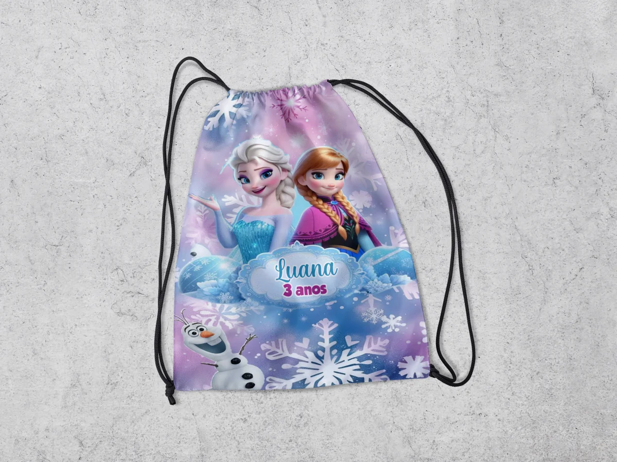 Mochilinha Personalizada para lembrancinhas da Frozen - Imagem 2
