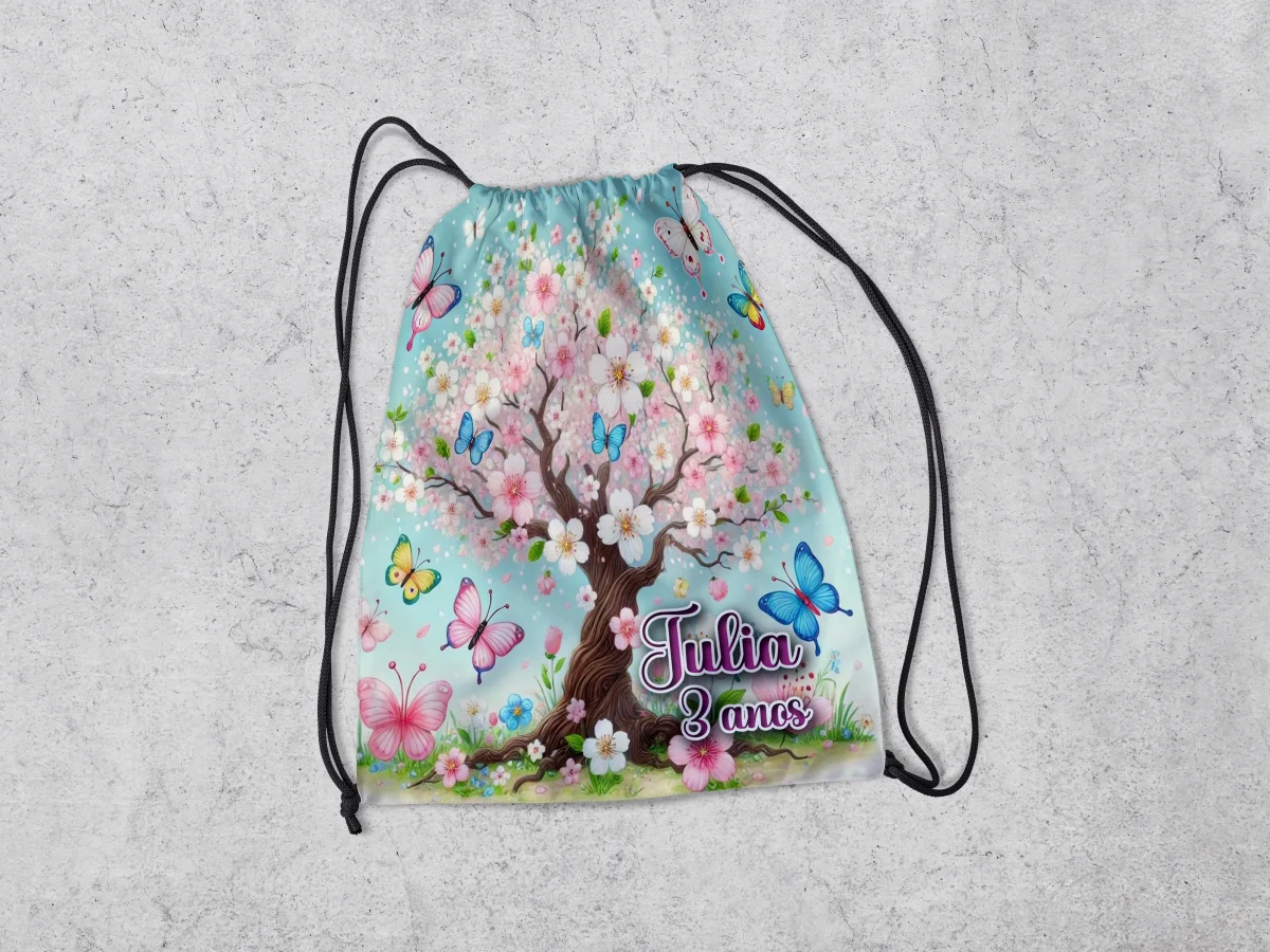 Mochilinha Personalizada para lembrancinhas Jardim Encantado - Imagem 4