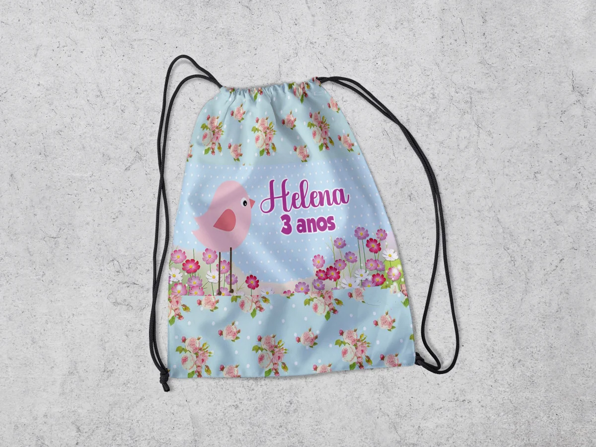 Mochilinha Personalizada para lembrancinhas Jardim Encantado - Imagem 5
