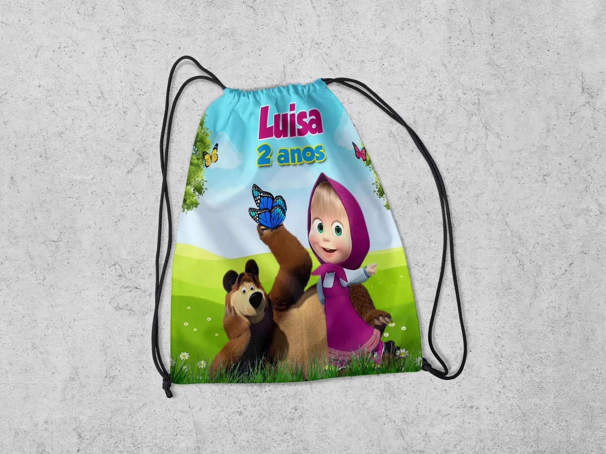 Mochilinha Personalizada para lembrancinhas (da Marsha e o Urso - Imagem 4