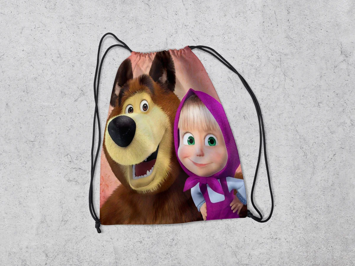 Mochilinha Personalizada para lembrancinhas (da Marsha e o Urso - Imagem 1