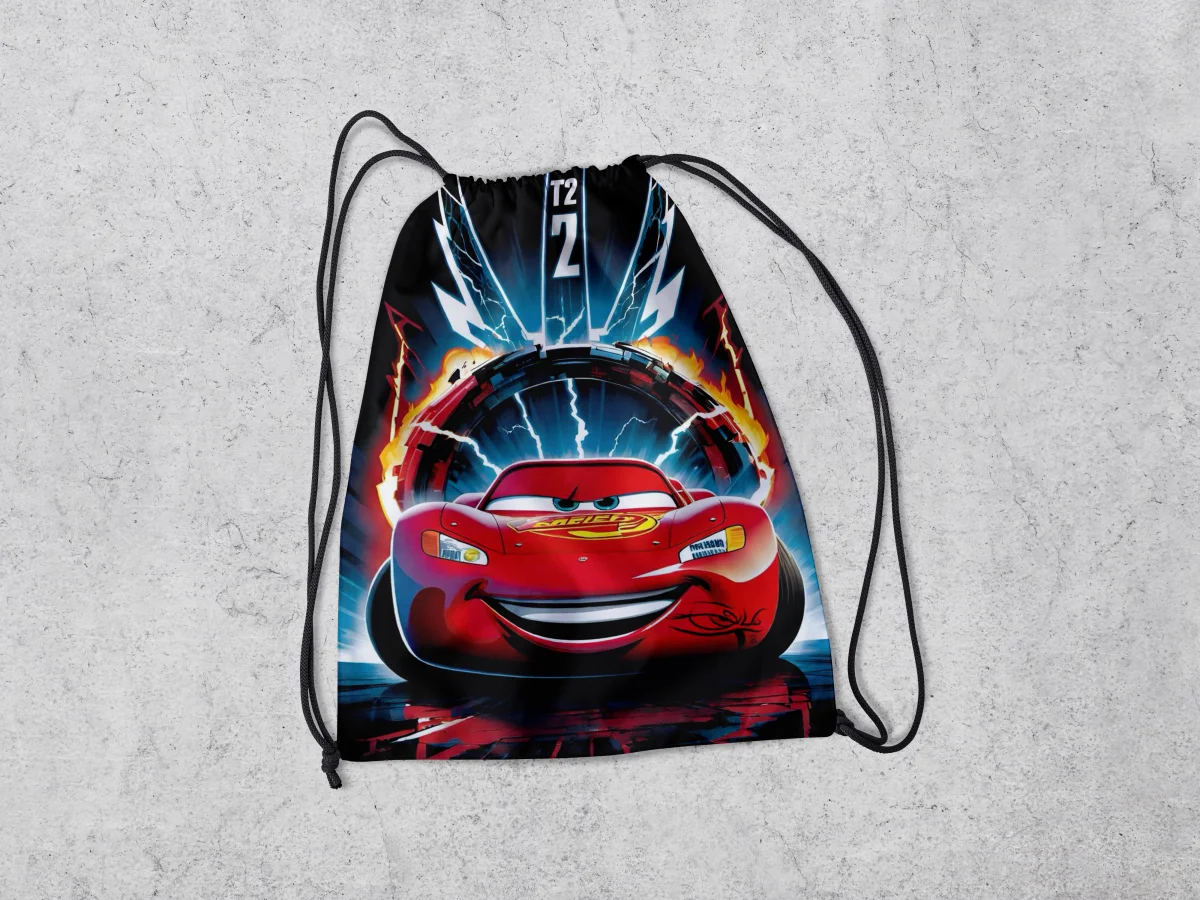 Mochilinha Personalizada para lembrancinhas do Mcqueen Carros Disney - Imagem 1