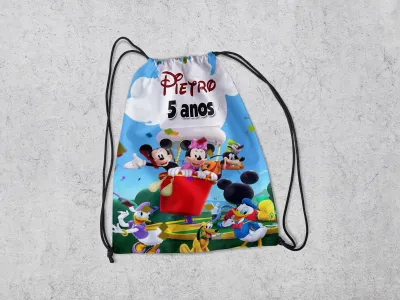 Mochilinha Personalizada para lembrancinhas do Mickey