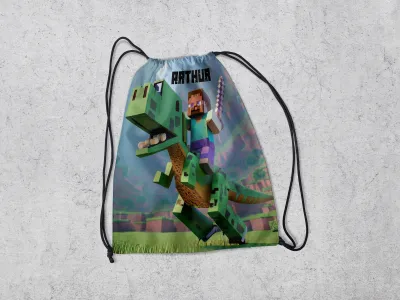 Mochilinha Personalizada para lembrancinhas do Minecraft